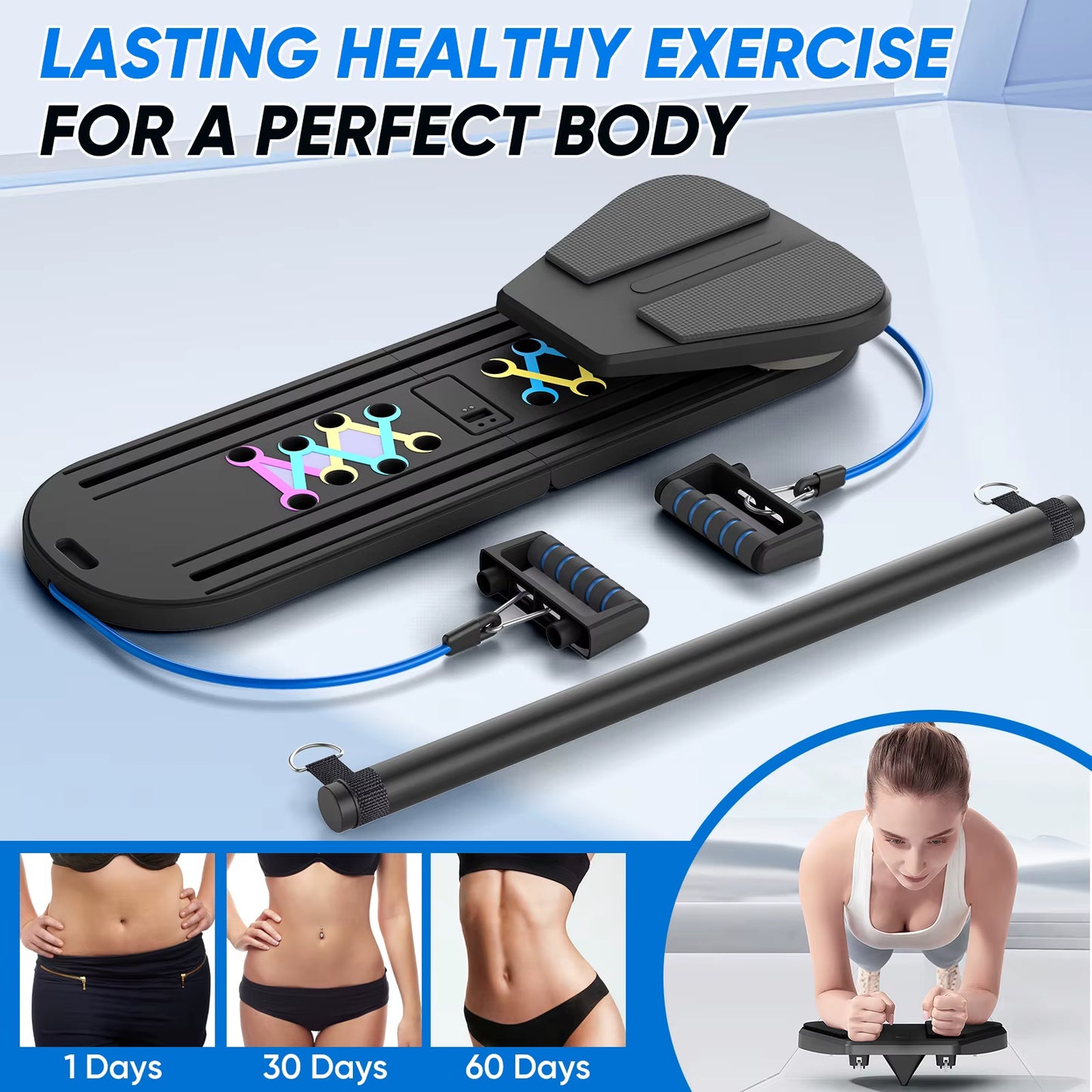 Abdominal Exercise Board Fitness Board Ab Wheel Workout Equipment for Home Pilates Fitness Musculation Rueda Abdominal