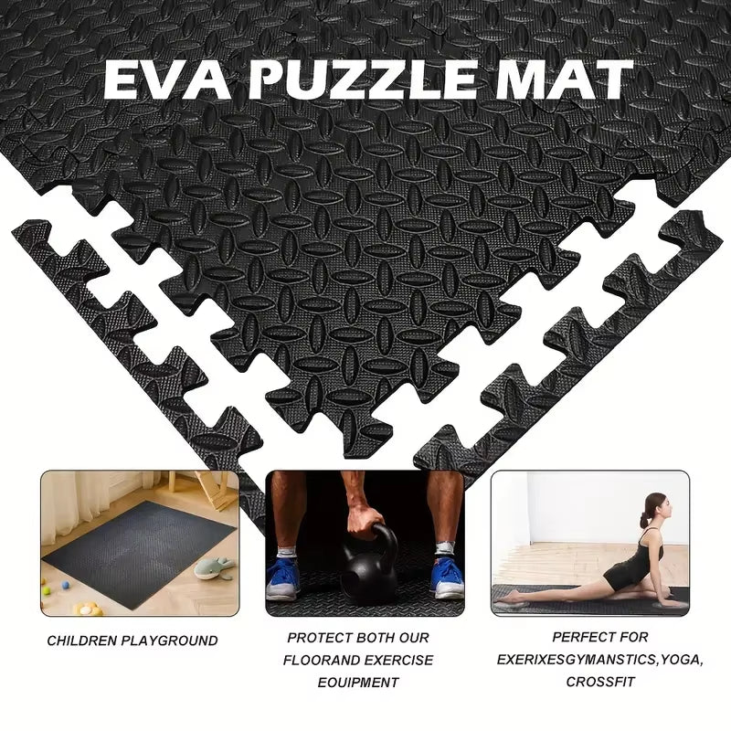 8/16 Pcs Foam Fitness Non Slip Yoga Mat Fitness Floor Tile Protection Pad Fitness Equipment Mat Suitable for Indoor Fitness